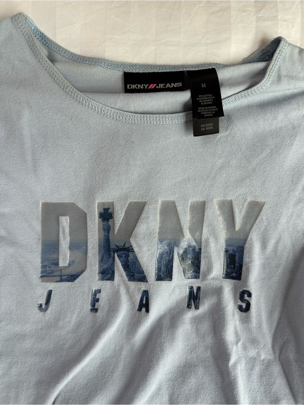 DKNY Light Blue Graphic Tee - Picture 3 of 3